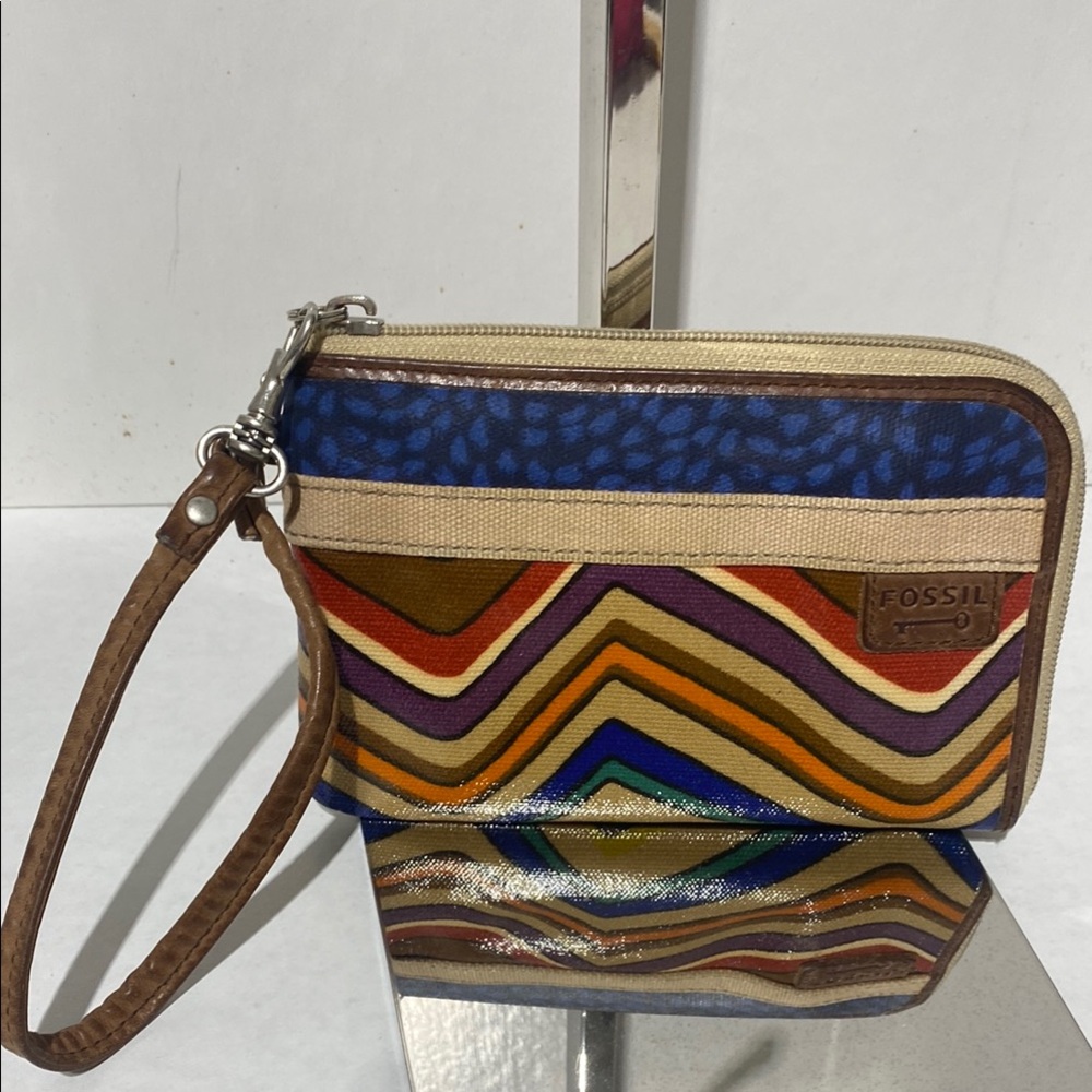 Fossil Multicolor Wristlet Clutch